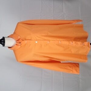 Divided (H&M) Size S Bright Salmon Long Sleeve Button Down Oversized Shirt, NEW